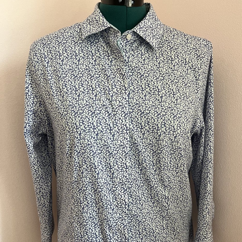 Talbots Misses 16 Wrinkle-Resistant 3/4-Sleeve Floral PERFECT Shirt